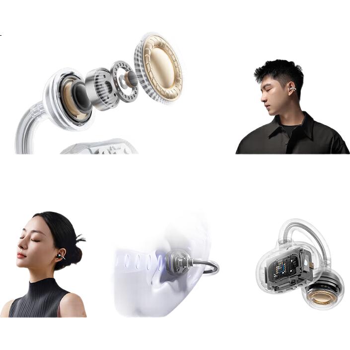 Беспроводные наушники Weilide DZ-S22 с Bluetooth, клипсой на ухо, ультрадолгим аккумулятором, для бега и спорта, Aurora Purple