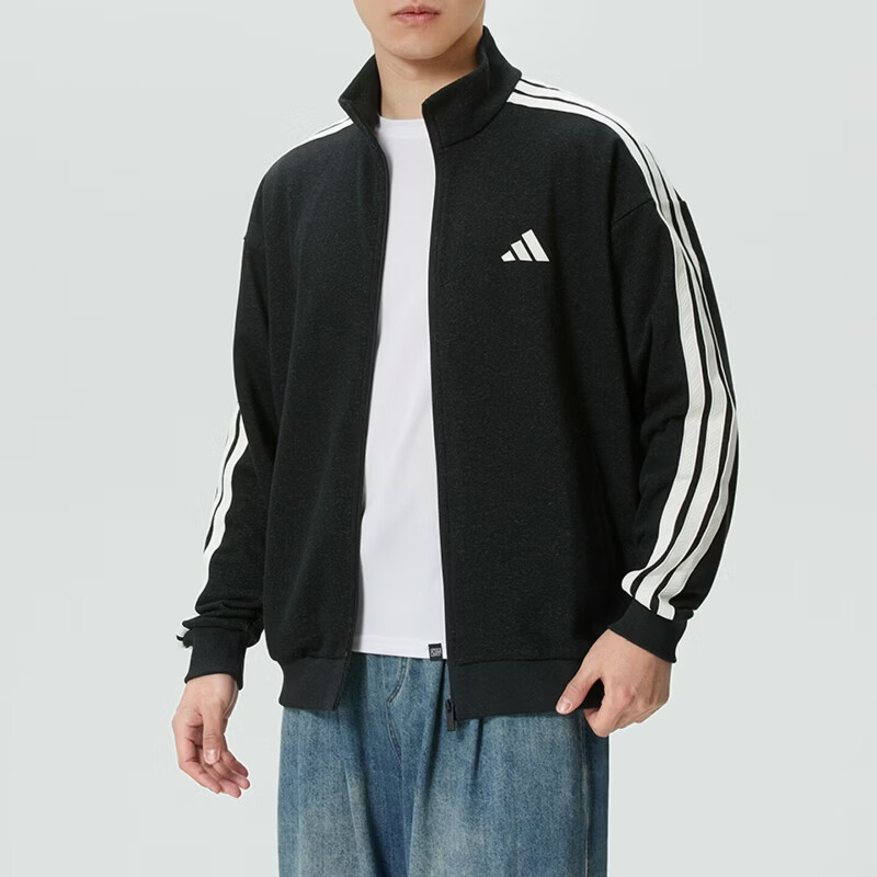Adidas Sport Style Series Men's ST 3ST DENIM TT Knit Jacket KR2488 Black S 2