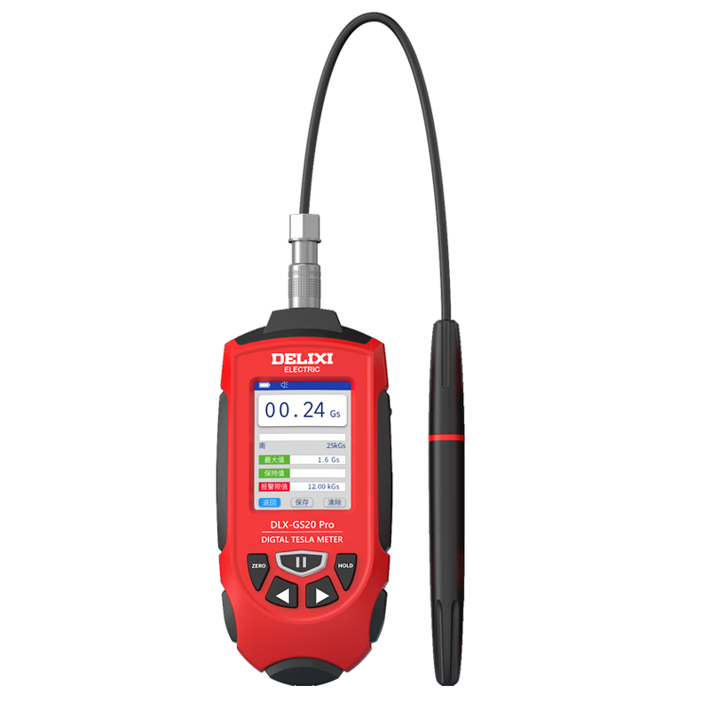 Delixi Electric Gauss Meter Tesla Meter High-Precision Magnetic Field Strength Tester Magnetometer Magnetic Field Detector