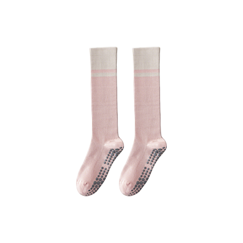 Dewick Compression Socks Yoga Sports Socks Professional Non-Slip Long Tube Women's Running Jump Rope Cycling Strong Compression Calf Socks Pink