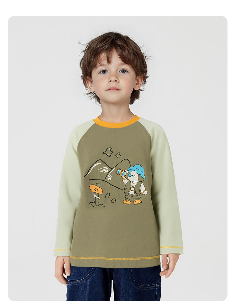BALABALA 【balaOne】 Kids Long Sleeve T-Shirt Boys and Girls 2026 Spring Autumn Cotton Cute 19