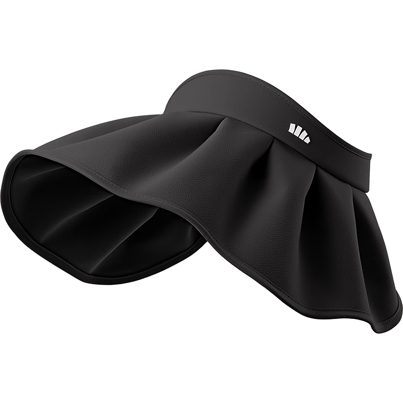 Beneunder Women's Sunshade Hat Black Coated Shell Sun Protection Hat Portable Open-Top Hat Large Brim Face-Slimming BM017