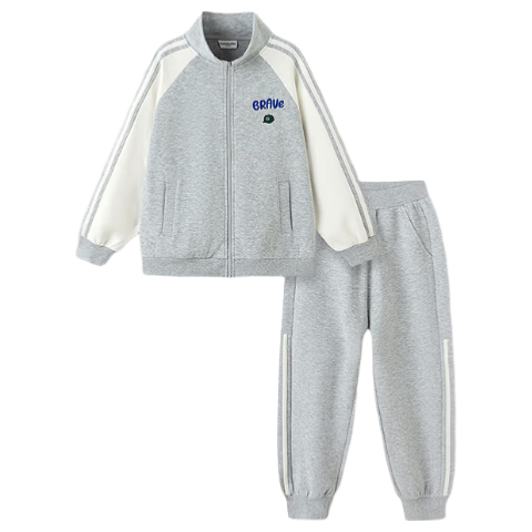 Balabala Kids Clothing Children's Two-Piece Set Baby Girls Boys 2026 Spring Four-Way Stretch Campus Style Student Sportswear
