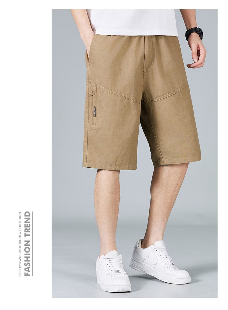 RED DRAGONFLY Men's Summer Thin Cotton Casual Fashion Cool Comfortable Breathable Versatile Army Green Capri Shorts XL 24