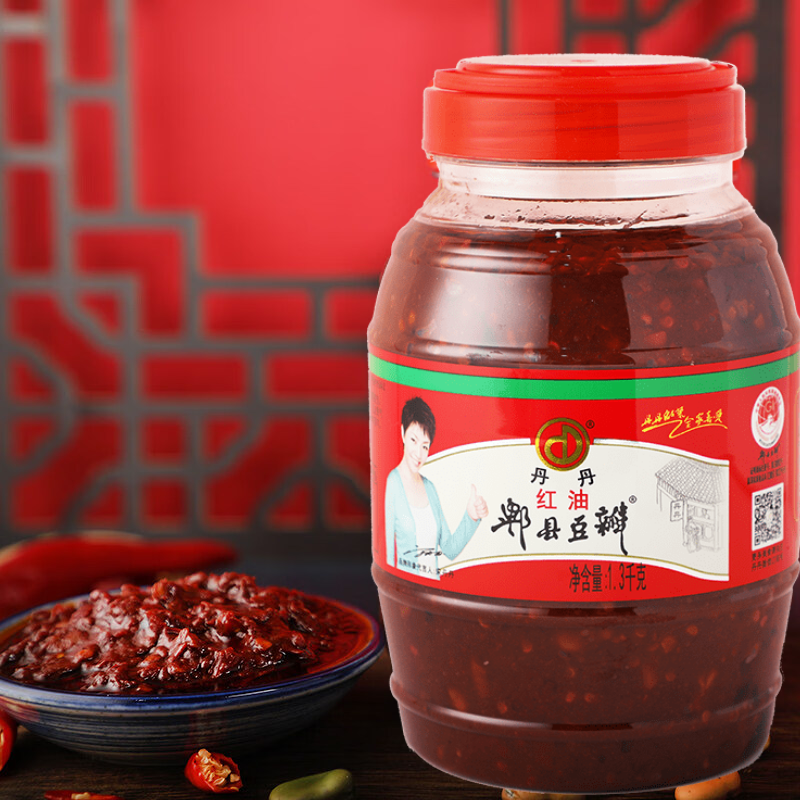 丹丹红油郫县豆瓣酱1.3kg  酱料 辣椒酱炒菜川菜调料调味品 四川特产