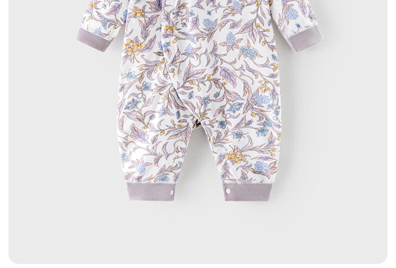 Happy Little Bear Baby Romper Spring and Autumn Pure Cotton Antibacterial Mite-Resistant Crawling Suit Newborn Long Sleeve Spring Jumpsuit 3