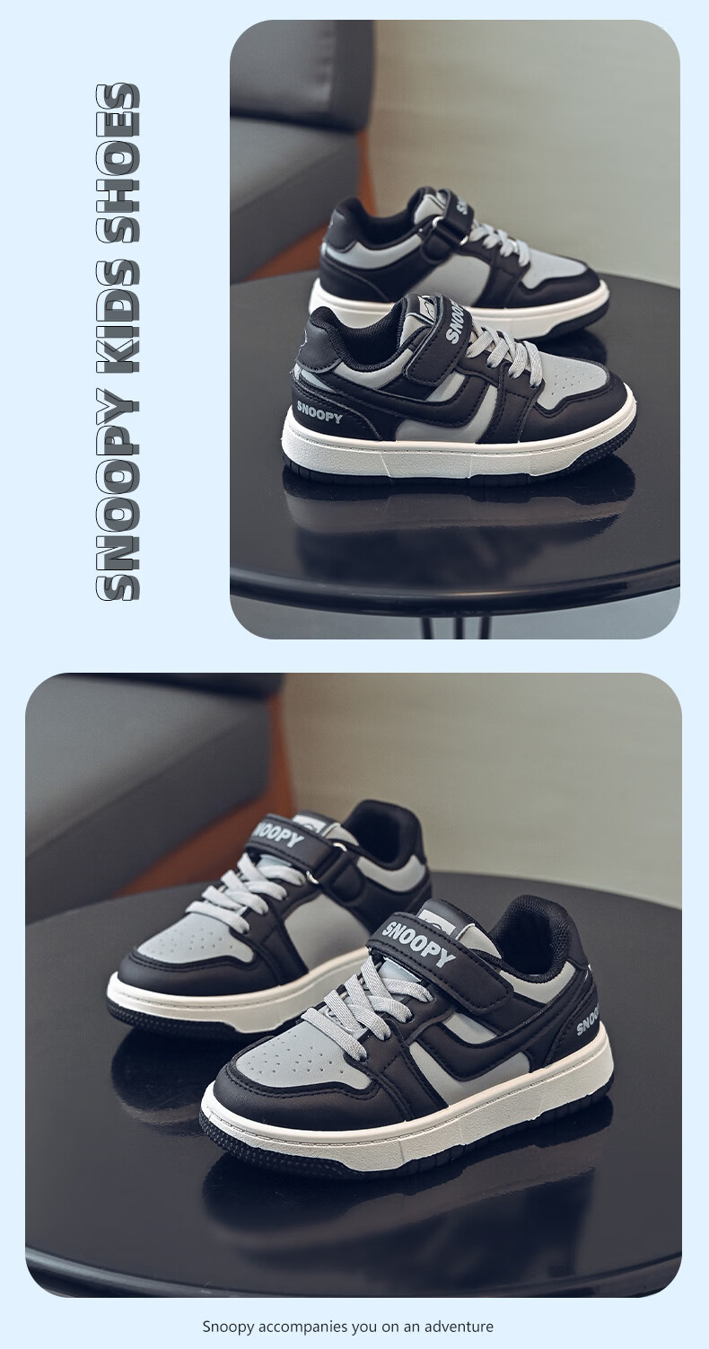 SNOOPY Kids Low-top Sneakers Spring Lightweight Sports Shoes Boys Soft Sole Casual Shoes 0024 Blue Size 30 13