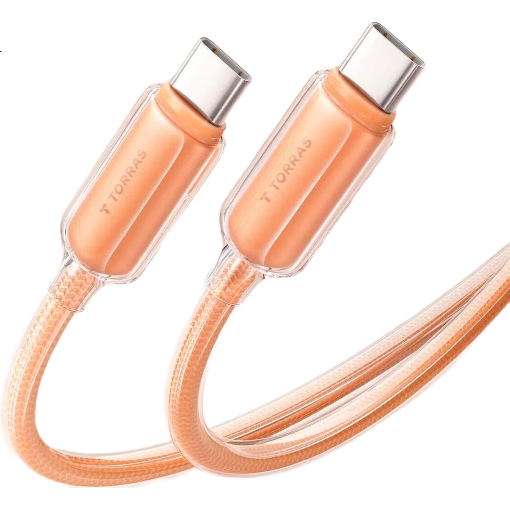 Кабель TORRAS Ice Cable для зарядки и передачи данных, Type-C - Lightning, 1.2 метра, белый