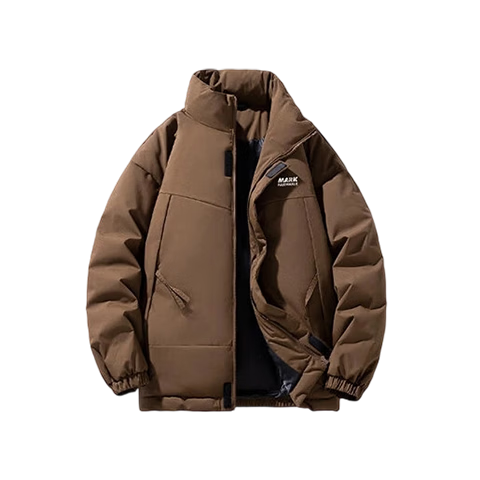 Mark Fairwhale Men's Thickened Cotton Padded Jacket Autumn Winter Warm Bread Cotton Coat Dark Gray M