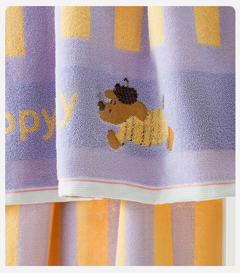 Sanli 100% Cotton Bath Towel, Lint-Free, Absorbent, Quick-Dry, Unisex Bath Towel, Purple Sports 2
