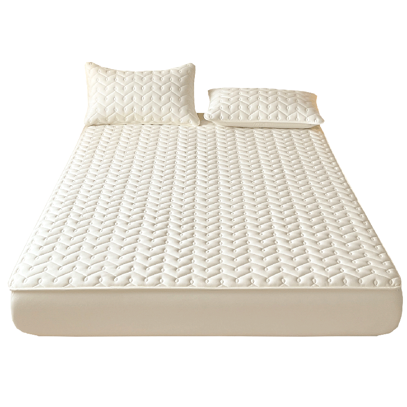 MUJI Class A Waterproof Urine-Resistant Cotton Padded Fitted Sheet Mattress Protector for 1.8m x 2m Bed
