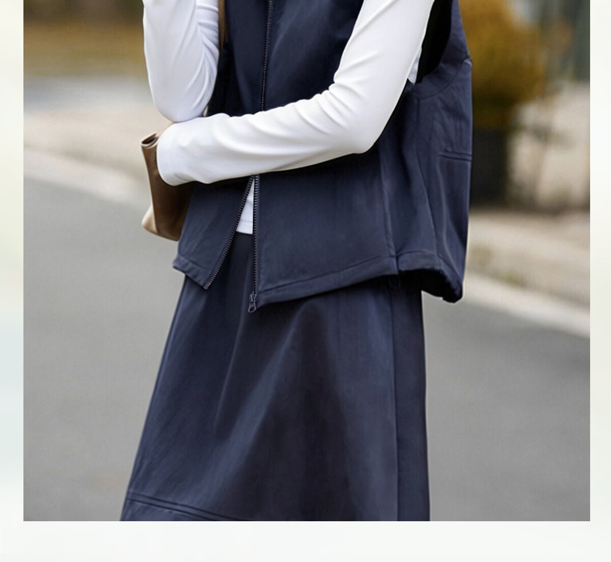 She Enjoy Casual Workwear Vest and Skirt Set for Women Simple Commuter Versatile Outdoor Two-Piece Set T53U024 1