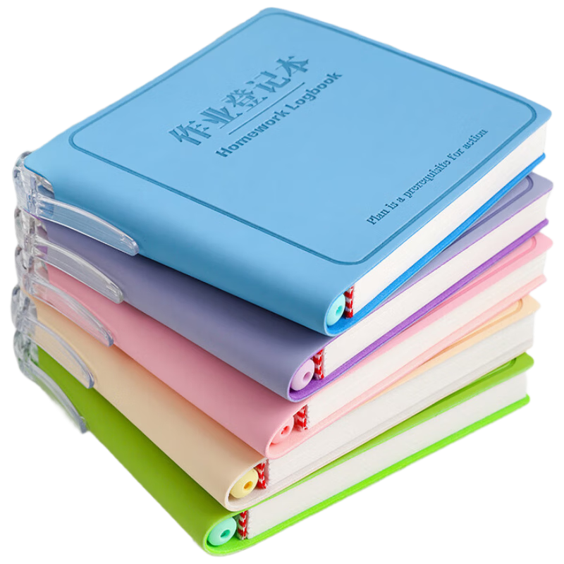 Youth Homework Registration Notebook Children's Sharing Gift Copywriting Pocket High-Value Portable Notebook Primary and Middle School Student Stationery Homework Registration Full Set of Five Books
