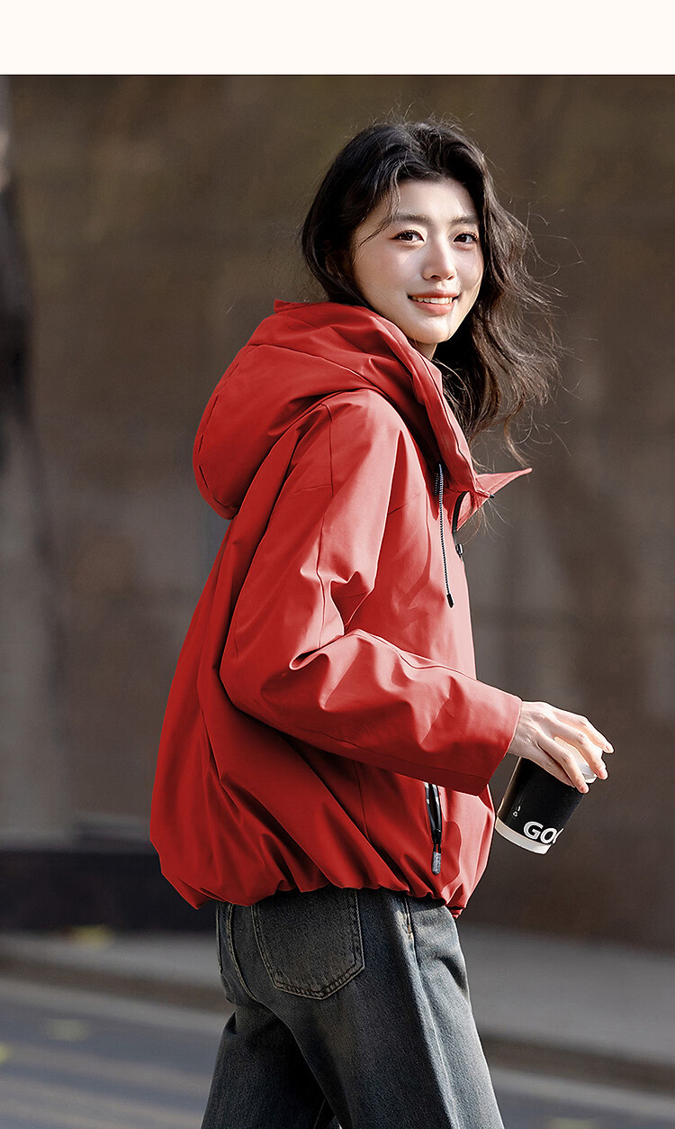 Demana [Three-Proof Black Technology] Winter 90% Duck Down Hooded Non-Detachable Elastic Hem Cloud Grid Taped Women's Down Jacket 6