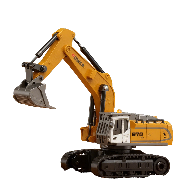 Enbei Family Alloy Mini Remote Control Excavator Children's Toy Electric Engineering RC Model Car Boys Children's Day Gift