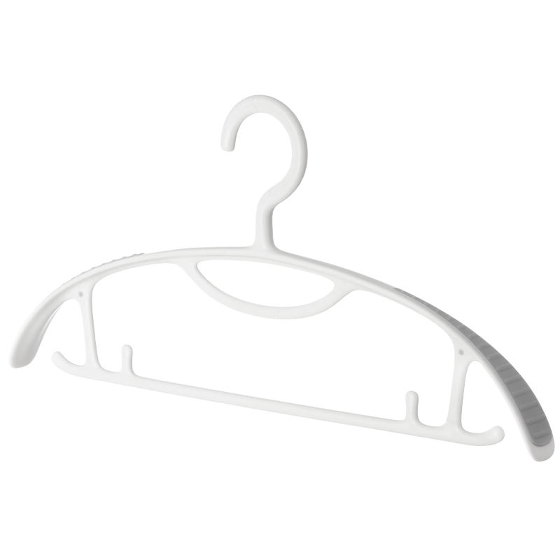 Lanjiaoluo Wide-Shoulder Seamless Hanger, Drying Rack, Non-Slip Clothes Hanger, Dual-Use for Wet And Dry, Wardrobe Clothes Support, Non-Bulging, Non-Slip, White, Size 10