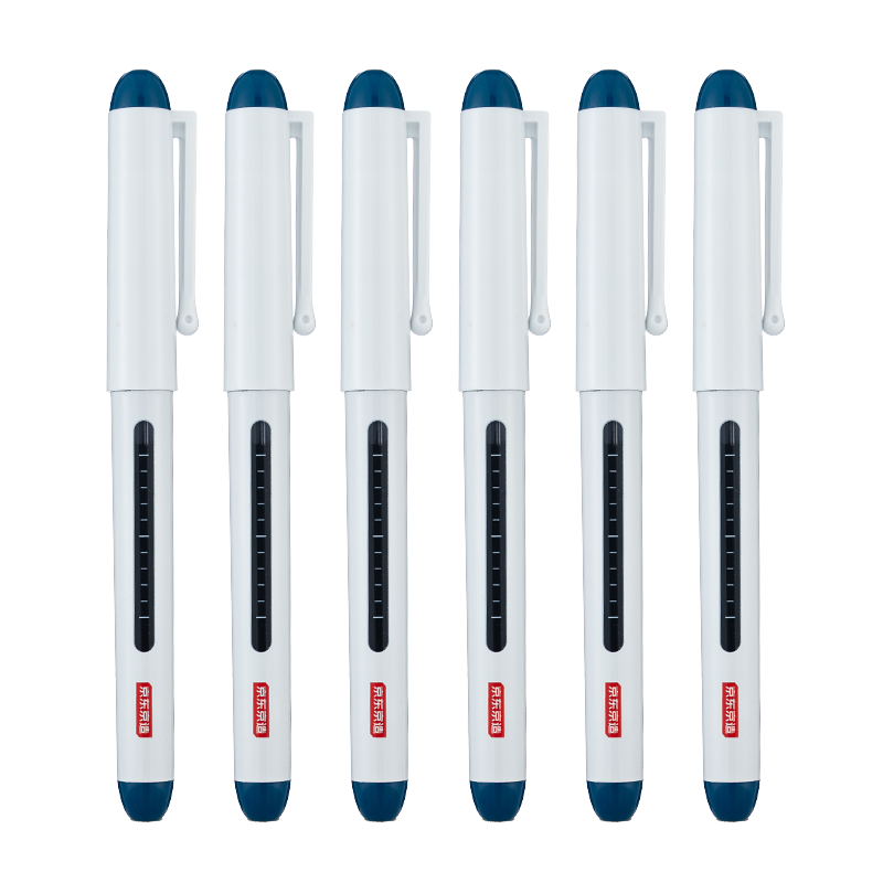 JD Jingzao Direct Ink Refill-Free Fountain Pen EF Nib 0.38mm 3-6 Grade Elementary School Children Calligraphy Practice Pen Dark Blue 6-Pack