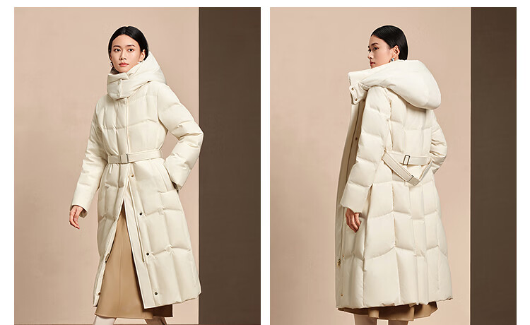 Bosideng Women's 90% Goose Down Long Business Casual Thickened Jacket Hot Sale Mall Style 9