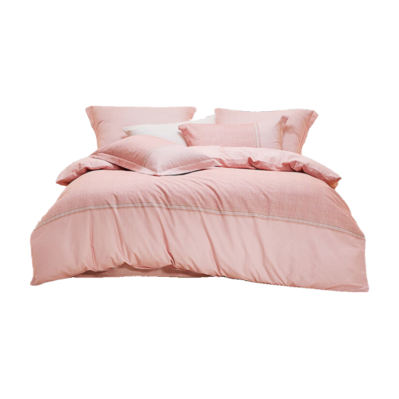 LOVO Luolai Pure Cotton Brushed Four-Piece Bedding Set, Autumn And Winter Thickened Warm Pure Cotton Bed Sheet And Duvet Cover, 200*230cm