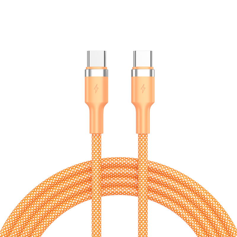 Jingxuan JD Own Brand Type-C to Type-C PD 60W Apple Charging Cable 3A Compatible with iPad Apple/Xiaomi/Huawei 30W Compatible 1.5m Starry Orange