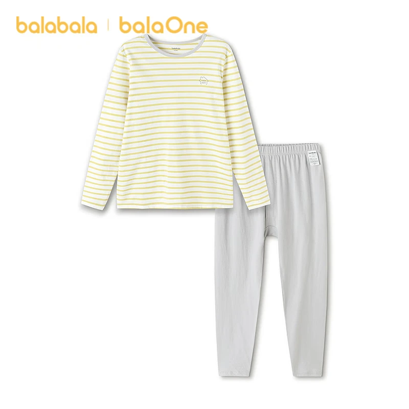 Balabala Kids Children's Underwear Set 2026 Spring Autumn New Boys' Long Johns Cotton Soft Baby Pajamas