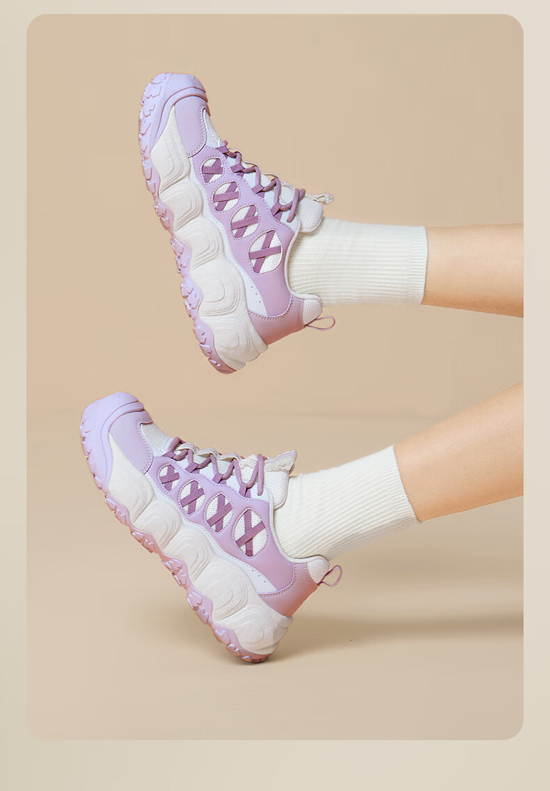 CAMEL Nimeng 2nd Generation Ugly Cute Women's Outdoor Versatile Height-Increasing Casual Shoes L26S202119 Off-White/Pink Size 35 12