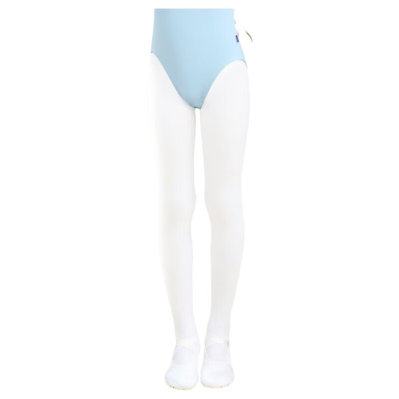 Gooniya Children's Winter Fleece-Lined Thickened Dance Tights Practice Grading Pantyhose White (XL)