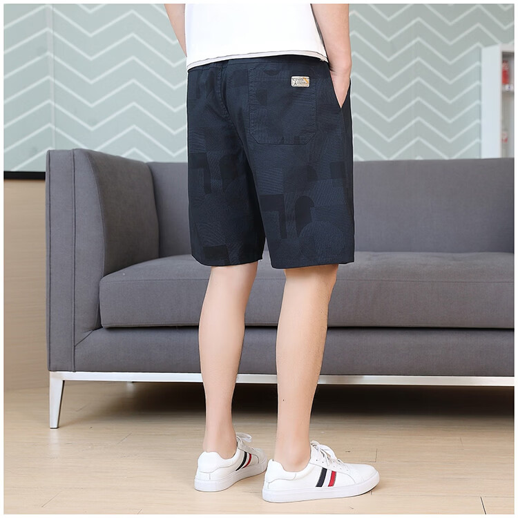RED DRAGONFLY Men's Summer Cotton Casual Fashion Lightweight Comfortable Breathable Cool-Fit Black Shorts XL 7