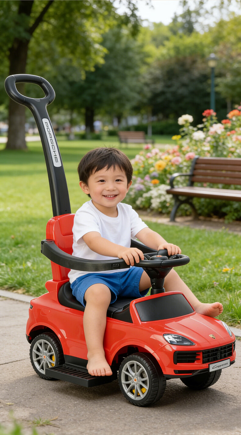 CHILOKBO Porsche Baby Toddler Ride-On Car 1-3 Years Old Push Walker Slide Car Anti-Tip Gift White 24