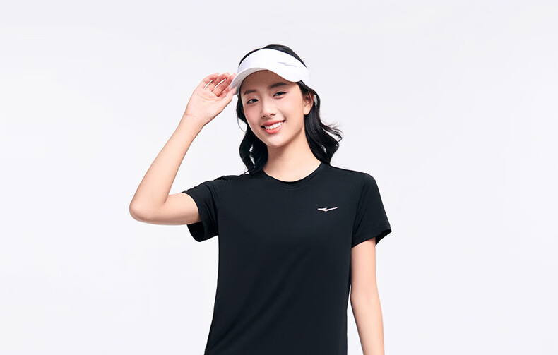Erke Women's Sun Protection T-Shirt Short Sleeve Summer New Round Neck Moisture-Wicking Base Running Shirt Solid Color Top 10