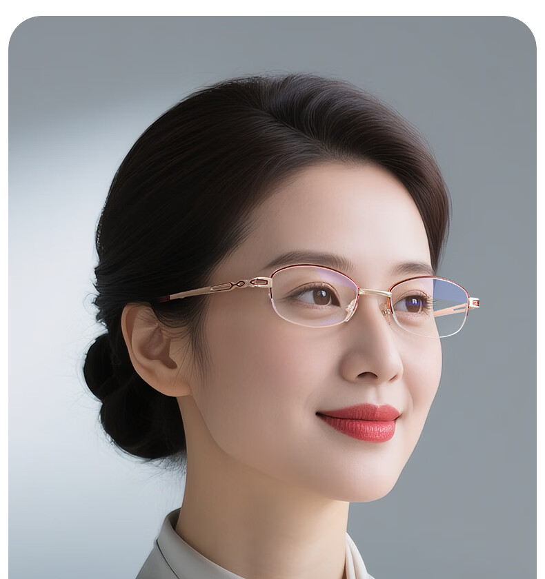 Pulais Women's Elegant Anti-Aging Blue Light Blocking Reading Glasses Japanese Imported High-Definition Comfortable Foldable Presbyopia Glasses Genuine 8