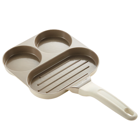 Bear Titanium Ceramic Breakfast Pan 0-Fluoride Steak Frying Pan Non-Stick Flat Pan Egg Frying Tool Universal Pan