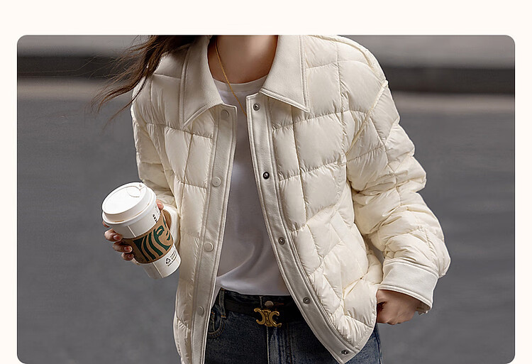 Demana Snowfield Roaming Winter 420T Nysfong Matte Velvet-Locked 90% Duck Down Shirt-Style Down Jacket for Women 2