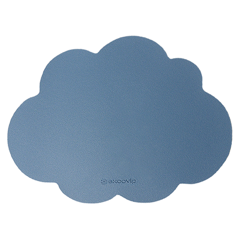EXCO Blue New Cloud PU Leather Mouse Pad Small Cute Waterproof Desk Mat Medium Computer Office Mat Portable Mouse Pad for Women 0669