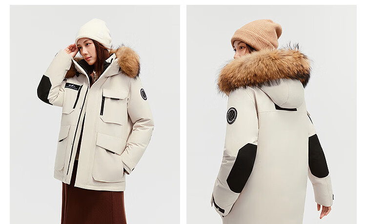 Bosideng 90% Down Jacket Unisex Couple Fashion Thickened Goose Down Large Fur Collar Mall Style Coat 15