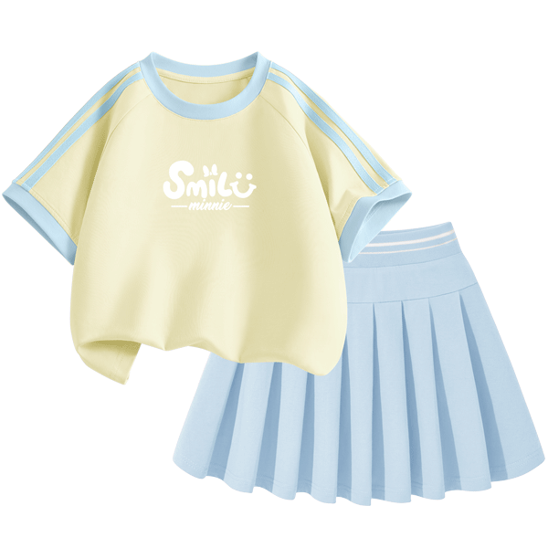 Disney Girls' Sportswear Set 2026 Summer New Breathable Comfortable Versatile Cute Girls' Clothing