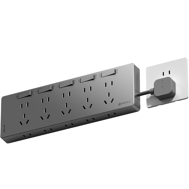 International Electrical Socket Extender Multi-Outlet Power Strip with Cord Movable Extension 86 Type Kitchen Bedroom Wall Expansion Socket Panel Plug Power Board Short Cord Left Plug