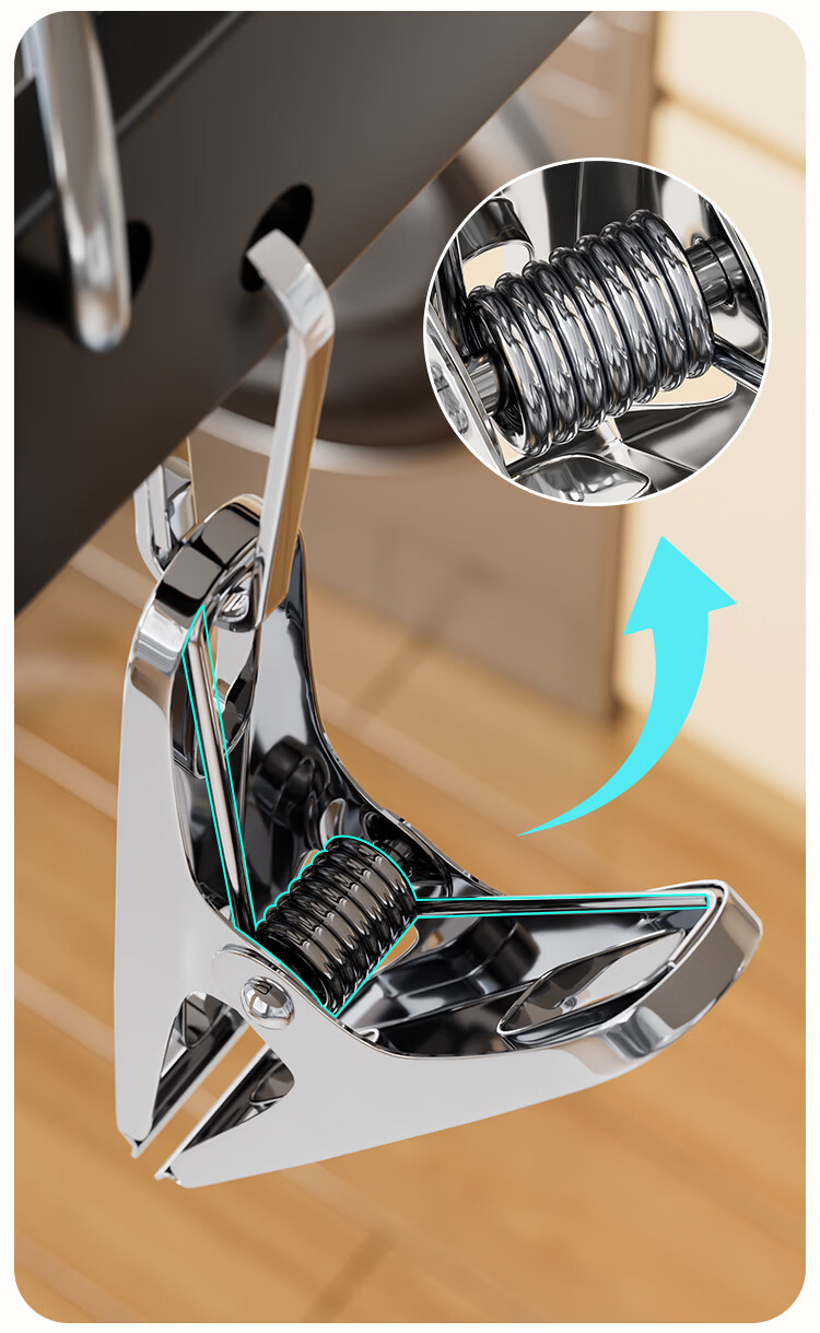 Jiabangshu Multi-Clip Aluminum Alloy Clothes Drying Rack with 26 Clips for Socks and Underwear, Balcony Household Multi-Functional Drying Hanger 4