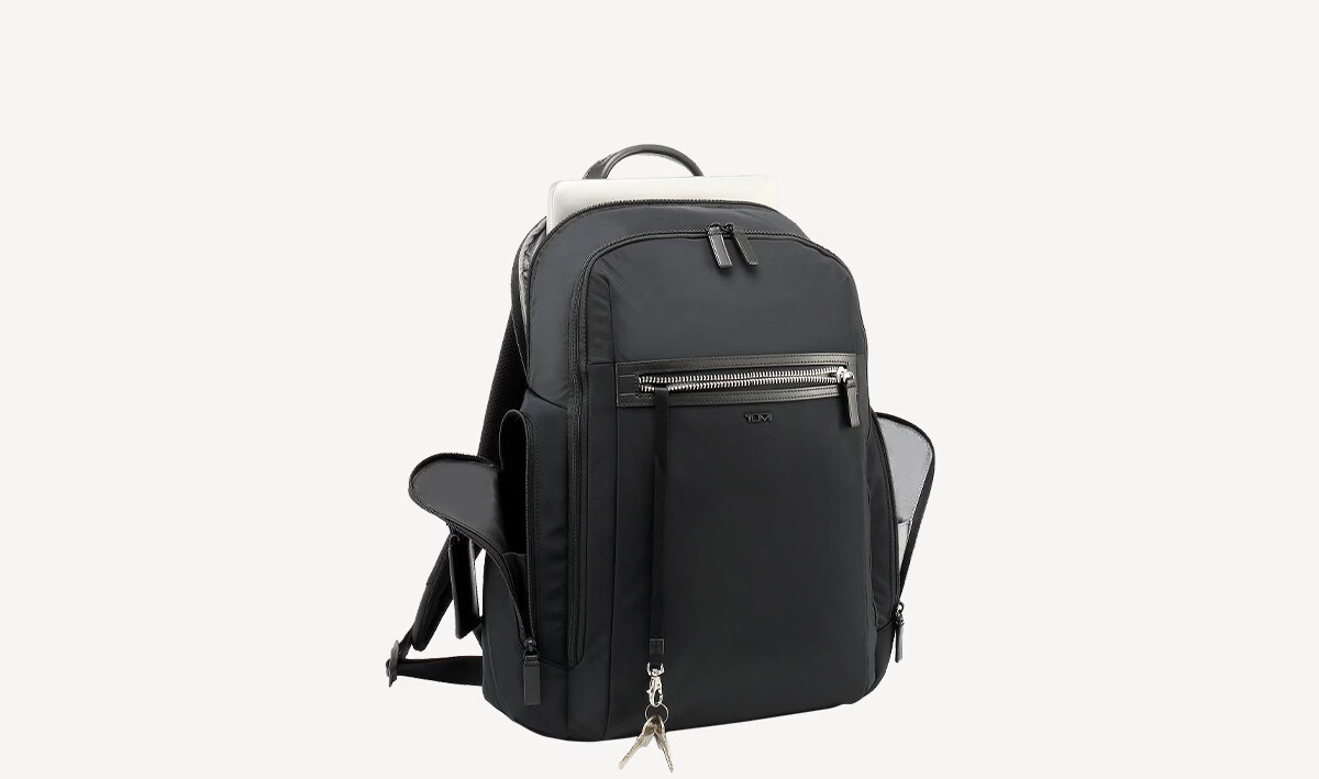 TUMI DFO Series Business Commuter Backpack Fashionable Modern Laptop Bag Black Large Capacity Lightweight Commuter Bag 4