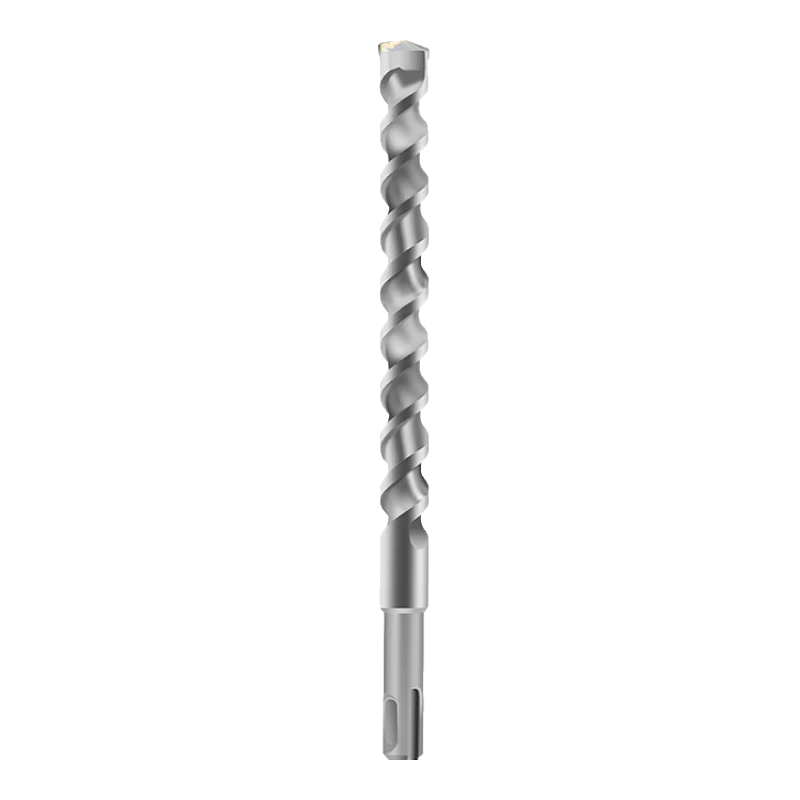 BERRYLION Extended Two-Groove Rotary Hammer Drill Bit for Cement Concrete Wall Drilling, Round Shank 18*350mm