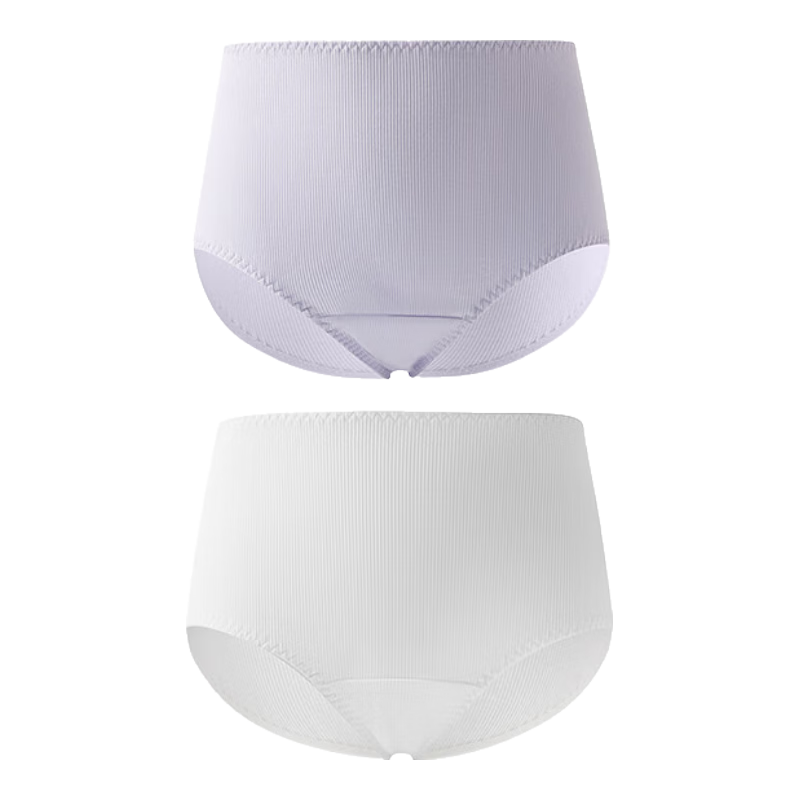 Aimer Kids Girls' Boxer Briefs, 2-Pack, Developmental Teenage Antibacterial Underwear, [Mianmo] Purple And White, 2 Pieces, Size 140