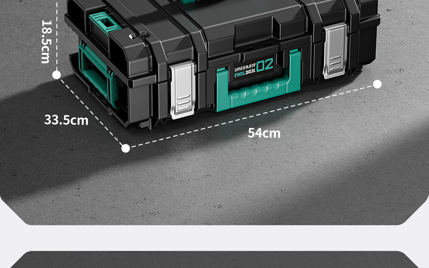 GREENER Stackable Large Capacity Modular Stacking Hardware Toolbox Multifunctional Industrial Grade Set Trolley Case No.3 29