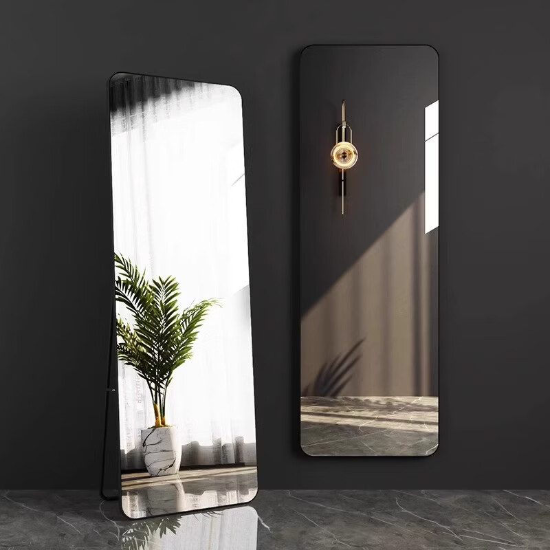 Qiyinge Full-Length Dressing Mirror Floor Mirror Wall-Mounted Fitting Mirror Bedroom Girl Makeup Mirror Bathroom 3D Explosion-Proof Mirror