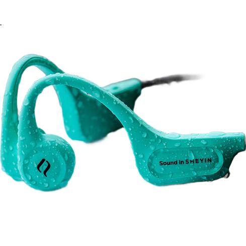 Наушники SHEYIN X5 True Bone Conduction Bluetooth, спортивные, водонепроницаемые IPX8, с микрофоном, 32 ГБ, белый и оранжевый