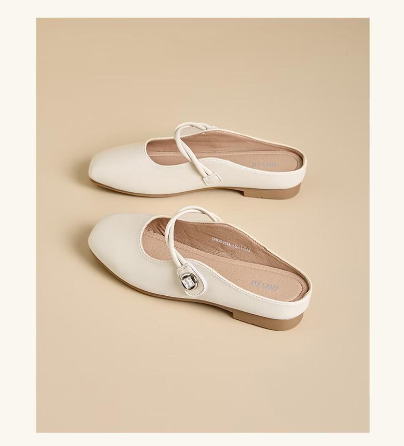Dustodusto Baotou Women's Summer Slippers 2026 New Summer Shoes Slip-On Lazy Half Drag Mules 10