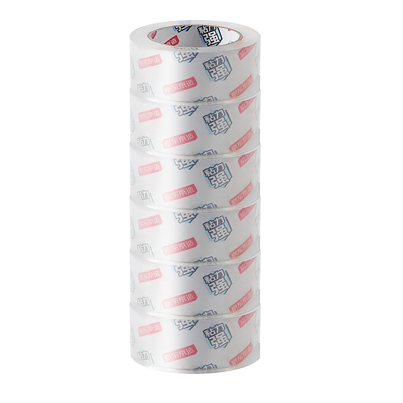 JD Jingzao High Transparency Packing Tape 60mm x 100y x 50μm (91.4m/Roll) Wide Tape for Shipping, Packaging, Home and Office Use, 6 Rolls Pack