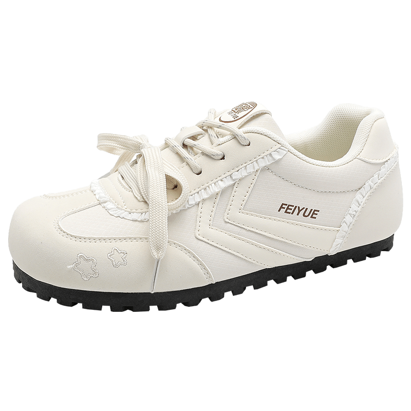 Feiyue Official Women's Sneakers 2026 Summer New Breathable Casual Shoes Beige Size 35