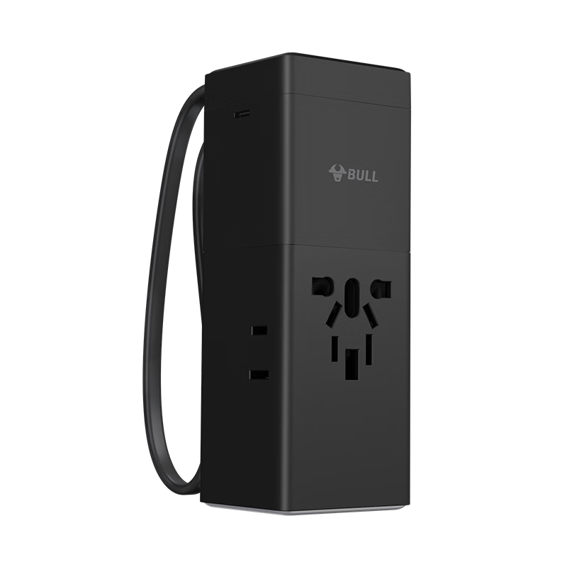 BULL 20W Gallium Nitride Fast Charging Multi-Country Socket, Global Travel Adapter Plug, Self-Contained Cord for Overseas Trips, Business Trips, And Study Abroad, Anti-Drop Multi-Outlet Plug, European Standard, American Standard, Australian Standard, British Standard
