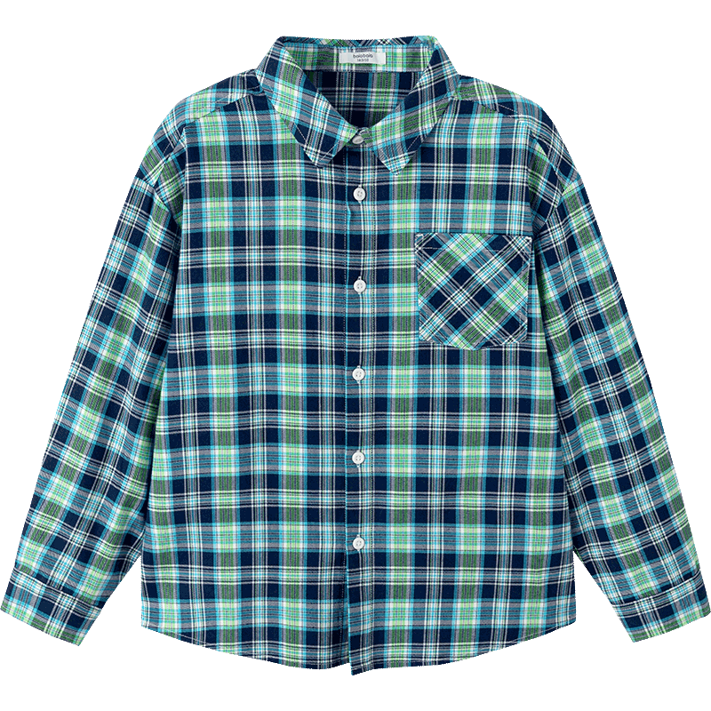 Balabala Kids Long Sleeve Shirt Baby Clothes Boys Girls 2026 New Spring Plaid Shirt Jacket