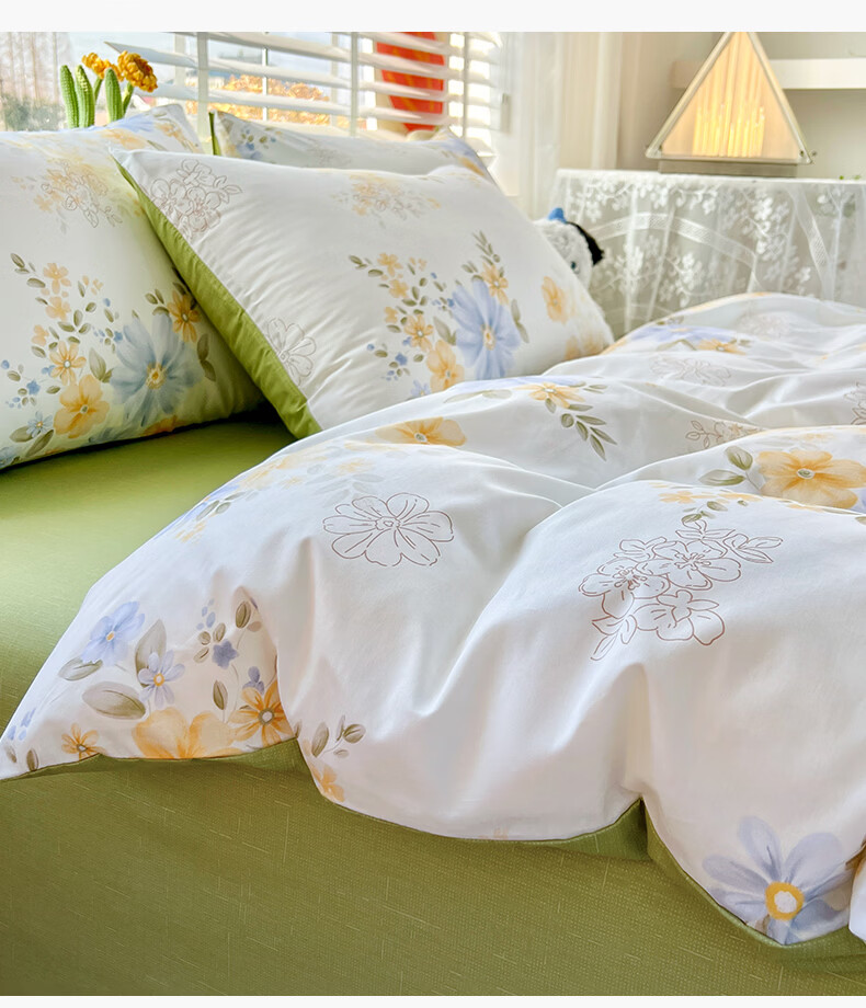 Grace Class A 100% Pure Cotton Duvet Cover, Single Piece, 7A Antibacterial All-Cotton Student Quilt Cover, Double Bed Comforter, Qinghe, 200*230cm 8